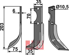 Fres kniv venstre Yanmar